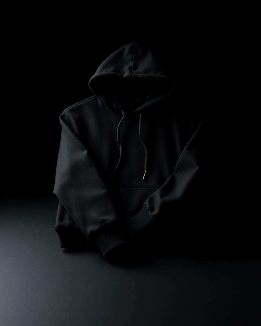 Obsidian Hoodie in Pure Black