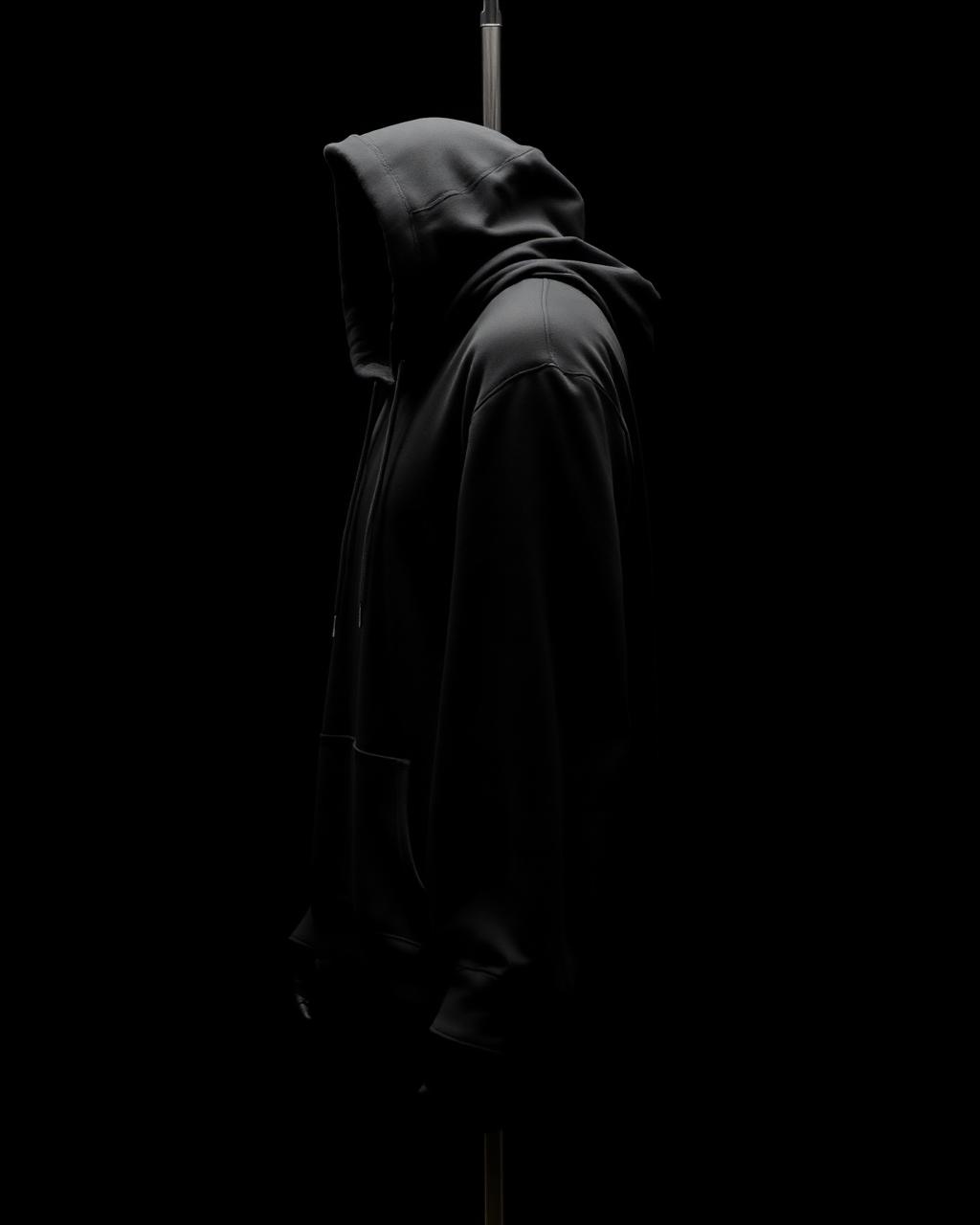 Void Hoodie in Deep Black